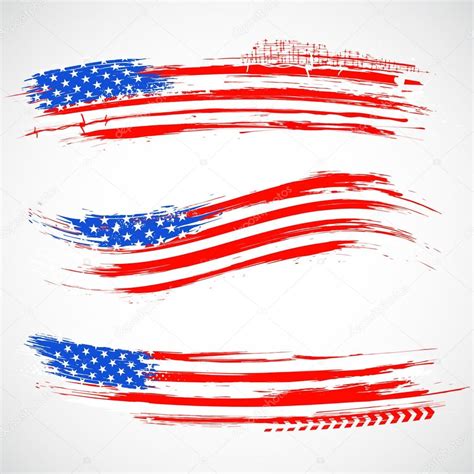 Grungy American Flag Banner Stock Vector by ©vectomart 26304671