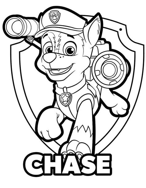 Chase in Paw Patrol coloring page - Download, Print or Color Online for ...