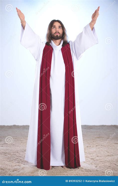 Jesus Christ Raising Hands Stock Photography | CartoonDealer.com #89393252