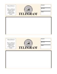 Telegram Template Download Printable PDF | Templateroller