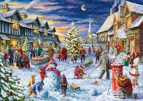 Christmas Village Painting at PaintingValley.com | Explore collection ...