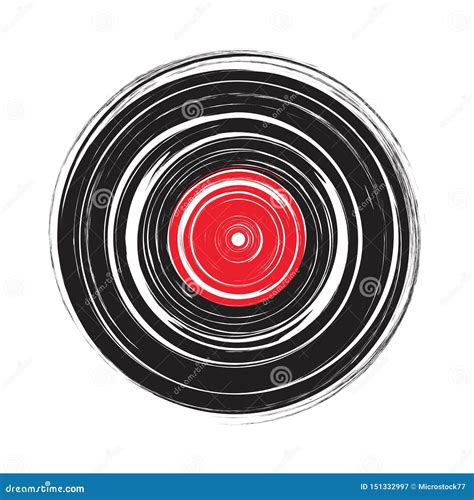 Vinyl Record Draw Sketch Vector Stock Vector - Illustration of isolated ...