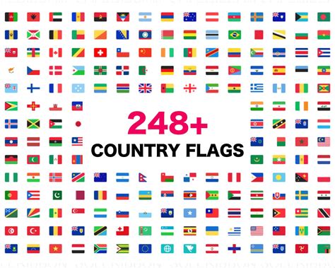 All Country Flags Svgs 248 Flags of Nations World Clip - Etsy | All ...