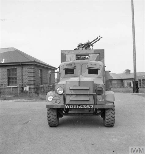 Airfield defence: an armoured Bedford truck mounting Lewis-guns at ...