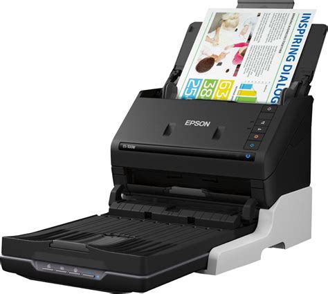 Epson WorkForce ES-500W Wireless Document Scanner Black B11B228201 ...