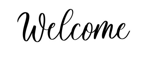 Welcome - calligraphic inscription with smooth lines. 10181246 Vector Art at Vecteezy