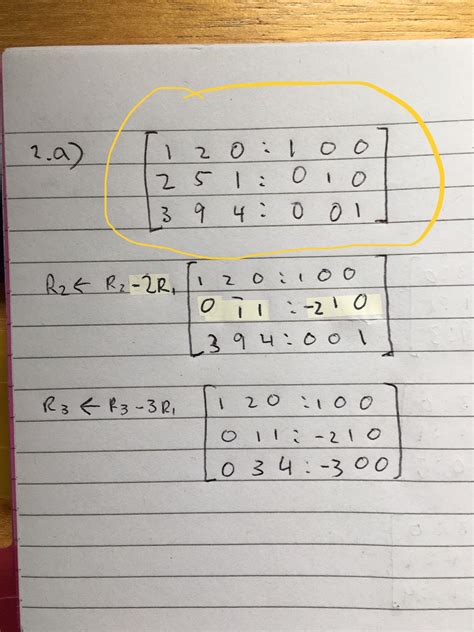 matrices - elementary row ops to find inverse of matrix - Mathematics ...