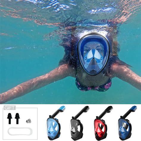 Underwater Snorkeling Full Face Adult /Children Swim Mask Set Scuba ...