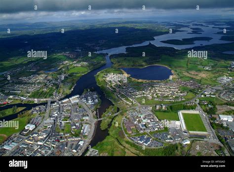 County Fermanagh, Enniskillen, Aerial, Northern Ireland Stock Photo - Alamy