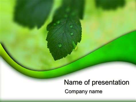 Green Nature powerpoint template for impressive presentation - free ...