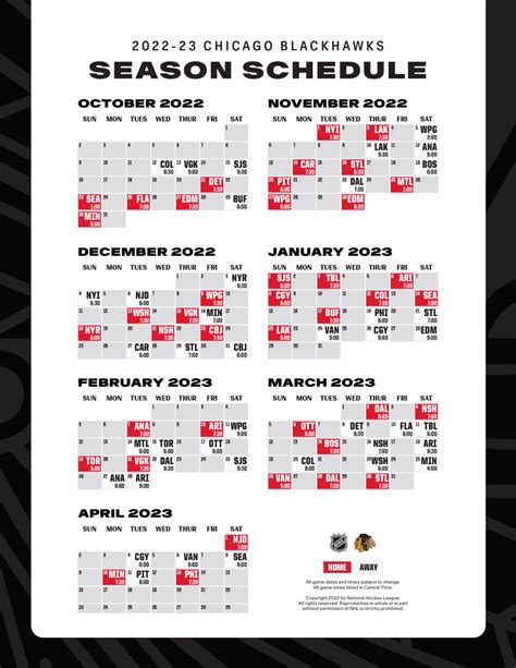 Chicago Blackhawks Schedule 2024 - Gaby Pansie