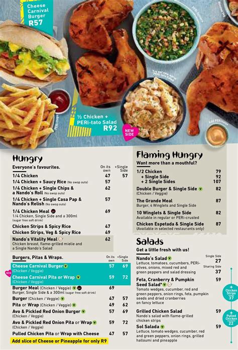 Nando's Menu Prices & Specials