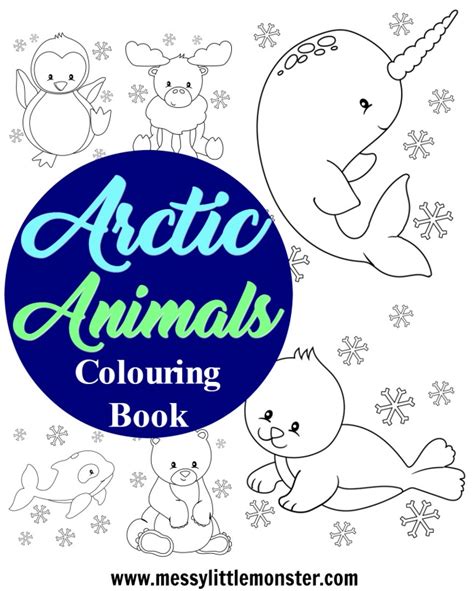 Arctic Animal Colouring Pages - Messy Little Monster