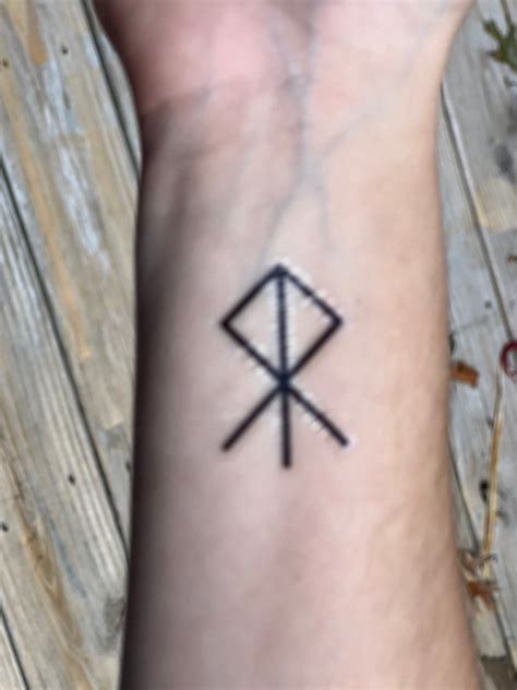 Bring Courage, Bind Rune, Temporary Tattoo, Othala Isa, Elder Futhark ...