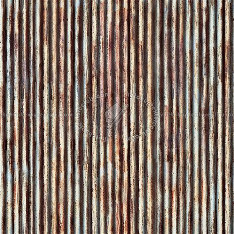 Dirty rusted corrugated metal texture seamless 10005