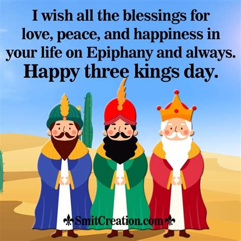 Happy Three Kings Day Blessing Image - SmitCreation.com