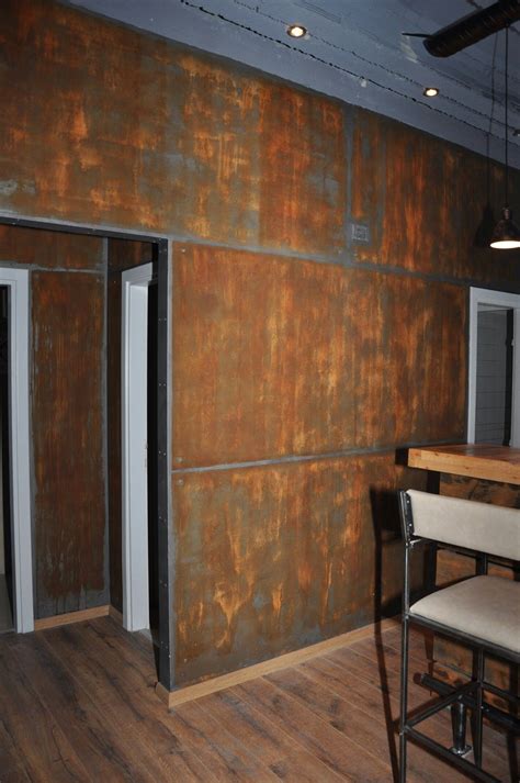 Rusted Metal Faux Paint on Walls - Home Decor Inspiration