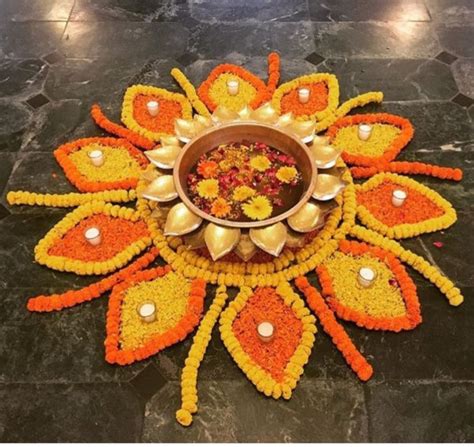 Top 10 Eye Catching Flower Rangoli Designs For Diwali