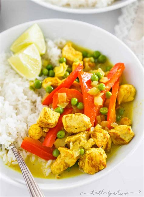 Green Curry and Coconut Rice Bowl - Coconut Curry Chicken Rice Bowl