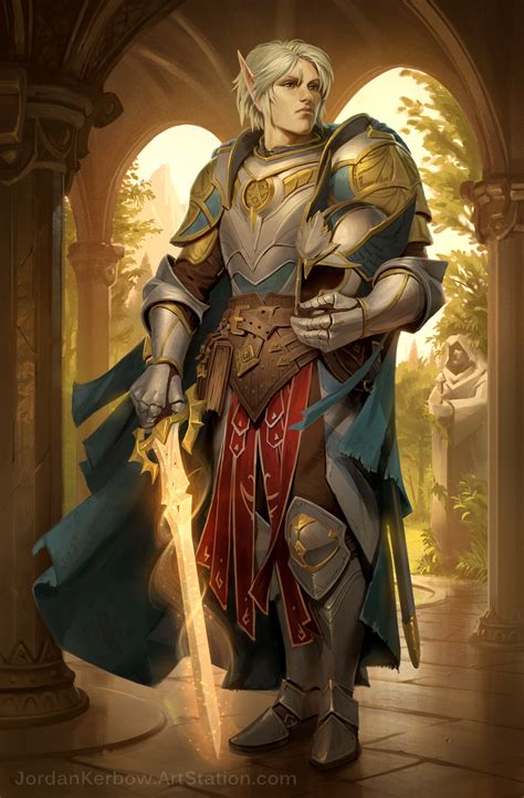 ArtStation - Pathfinder Portrait: Elf Paladin