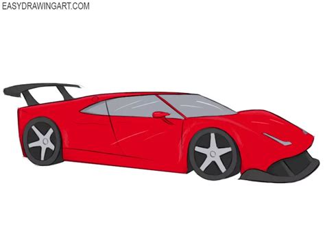 How to Draw a Ferrari - Easy Drawing Art