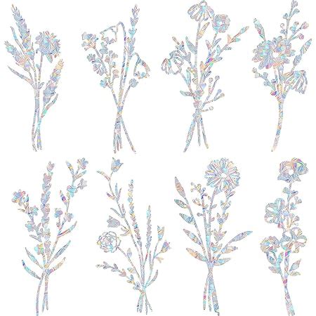 Amazon.com: Shawula 16PCS Flower Window Decals for Bird Strikes - Anti ...