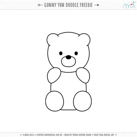 FREE CU Gummy Yum Vectors + Doodle | Bear coloring pages, Gummy bears ...