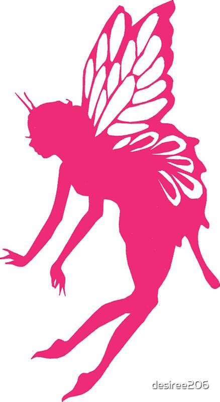 "Pink Fairy Silhouette" Stickers by desiree206 | Redbubble