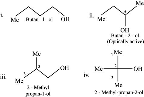 How many structural isomers can you write for all the isomeric alcohols ...