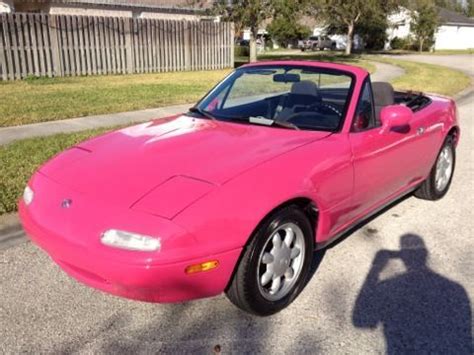 1993 pink Mazda MX-5 Miata http://www.iseecars.com pink cars, pink ...