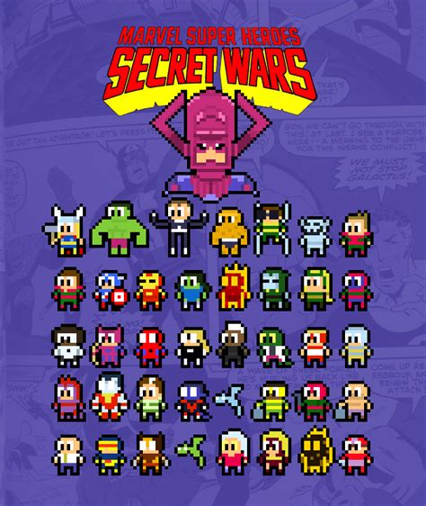 Marvel pixel art on Behance