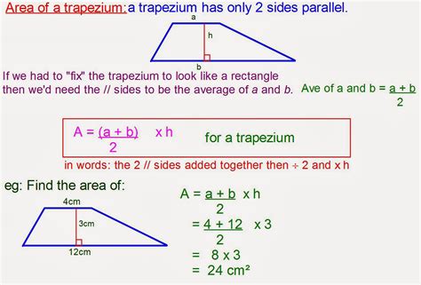 Mr Rouche's Maths: Area of a Trapezium