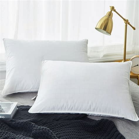 Puredown® 2 Pack Premium White Goose Down Feather Pillows for Back and ...