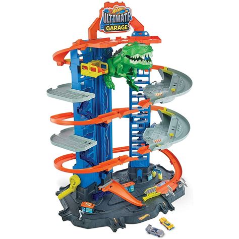 Hot Wheels City Ultimate Garage Track Set with 2 Toy Cars, Garage ...