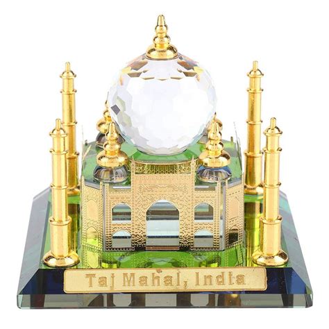 LYUMO Muslim Crystal Gilded Taj Mahal Miniature Model Mosque Indian ...