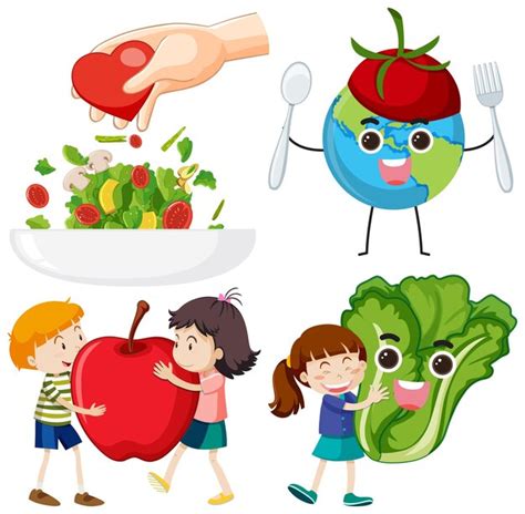 Healthy Foods for Kids Clipart | Nutritious and Fun Illustrations