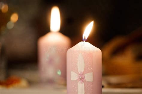 Two candles stock image. Image of brightly, bright, symbols - 19027341