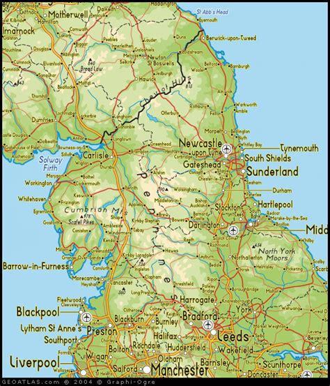 North England Regions Map | United Kingdom Map Regional City Province