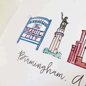 Birmingham, Alabama Skyline Art Print - Etsy