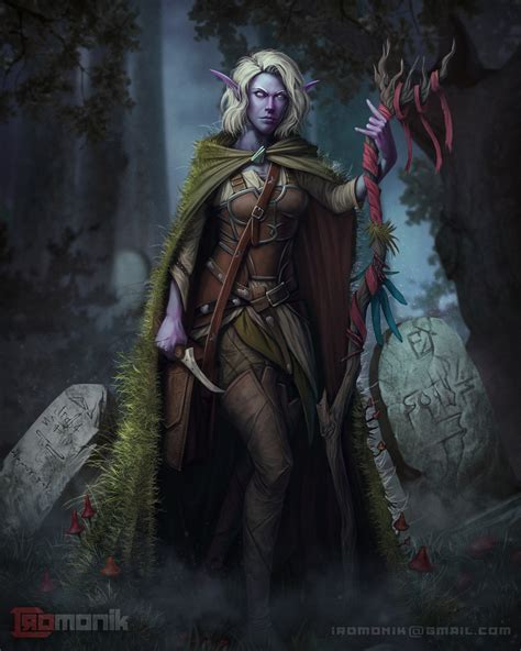 [Art] Drow druid Character Art : r/DnD