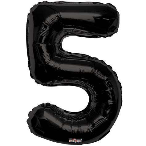 Giant Black Number 5 Balloon 34" - Walmart.com