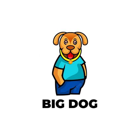 Premium Vector | Cute logo big dog mascot