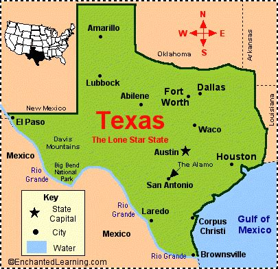 The Map Of Texas State - Lilly Pauline