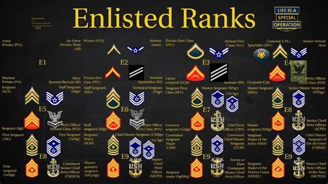 US Military (All Branches) ENLISTED Ranks Explained - YouTube