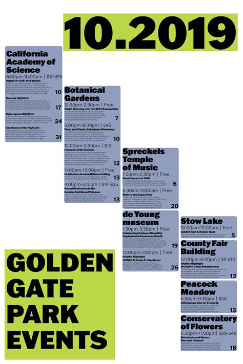 Golden Gate Park Events | Poster :: Behance