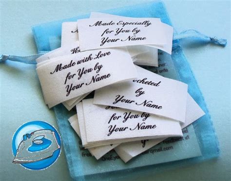 Qty 30 1 x 2 Inch Iron On Custom Clothing Labels Washable