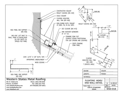 Part #WS-429 Reglet Flashing for Western Lock® Standing Seam