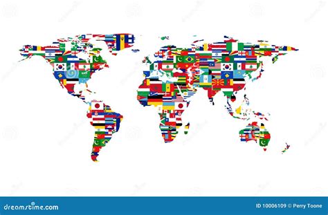 World Flag Map stock vector. Image of africa, eurasia - 10006109