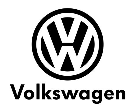 Volkswagen Brand Logo Car Symbol With Name Black Design German ...