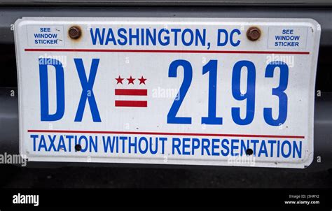 washington dc taxation without representation us state license plate ...